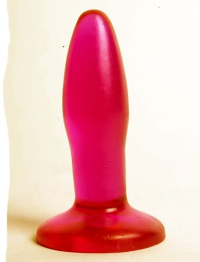 Розовая анальная пробка с широким основанием - 10 см. - фото, цены