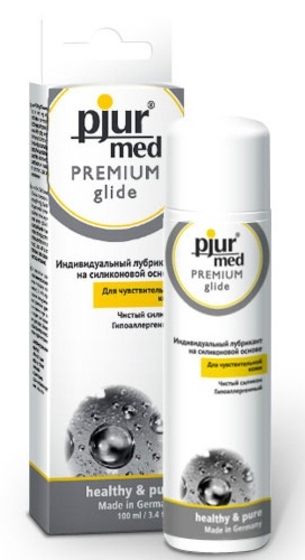 Гипоаллергенный силиконовый лубрикант pjur Med Premium glide - 100 мл. - фото, цены
