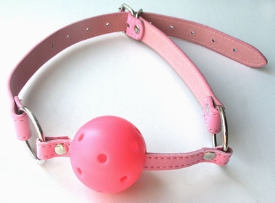 Розовый пластиковый кляп-шарик Ball Gag - фото, цены