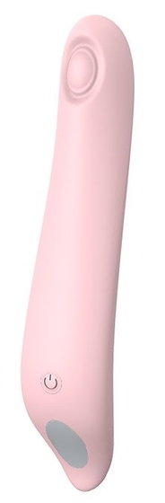 Нежно-розовый вибромассажер Lusty Woodpecker - 18 см. - фото, цены
