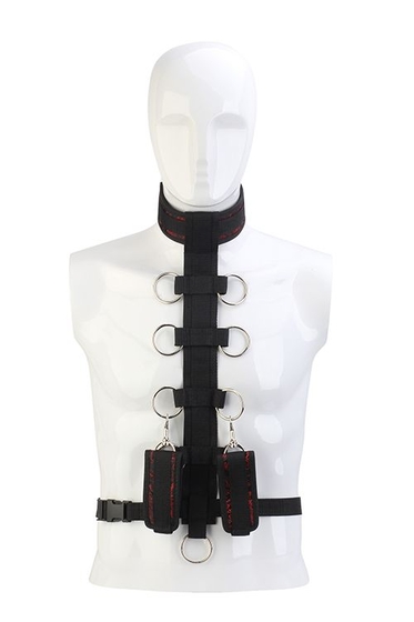 Черный шейный воротник и манжеты на запястья Collar Body Restraint - фото, цены