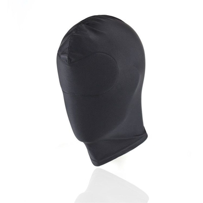 Черный текстильный шлем без прорезей для глаз - фото, цены
