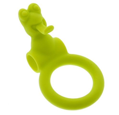 Зелёное эрекционное кольцо с вибрацией Neon Froggy Style Vibrating Ring - фото, цены