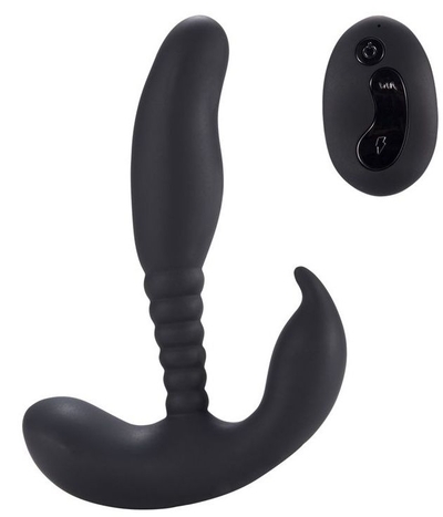 Черный стимулятор простаты Remote Control Anal Pleasure Vibrating Prostate Stimulator - 13,5 см. - фото, цены