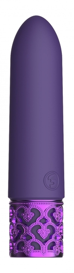 Фиолетовая перезаряжаемая вибропуля Imperial - 10 см. - фото, цены