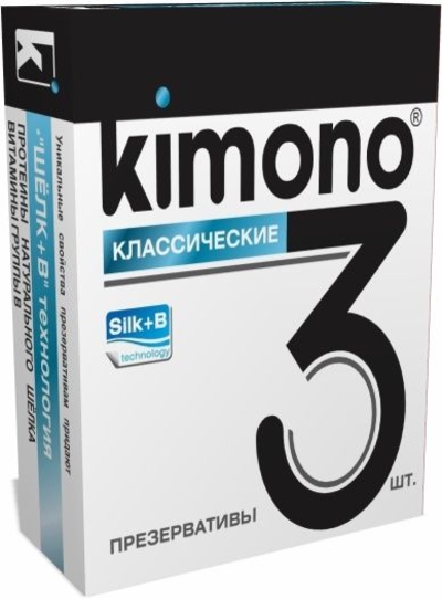Классические презервативы Kimono - 3 шт. - фото, цены