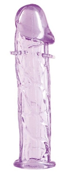 Гладкая фиолетовая насадка с усиками под головкой - 12,5 см. - фото, цены