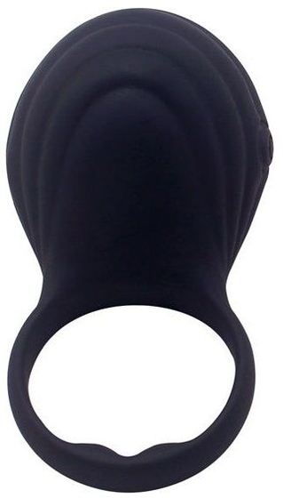 Черное виброкольцо на пенис Ripple - фото, цены