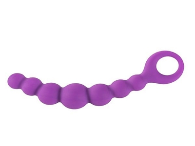 Фиолетовая анальная цепочка Bubble-Chain - 15 см. - фото, цены