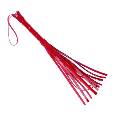 Красная лаковая плеть из искусственной кожи - 40 см. - фото, цены