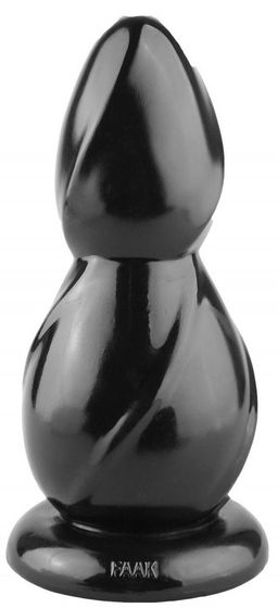 Черная рельефная анальная втулка - 28,5 см. - фото, цены
