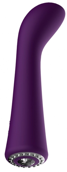 Фиолетовый вибромассажер для точки G Glimmer - 20,5 см. - фото, цены