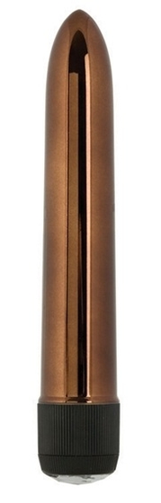 Бронзовый классический вибратор с кристаллом Precious Gems - фото, цены