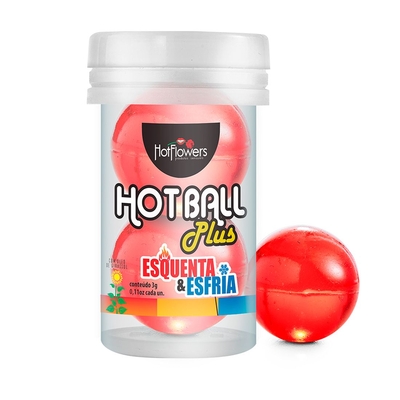 Лубрикант на масляной основе Hot Ball Plus с охлаждающе-разогревающим эффектом (2 шарика по 3 гр.) - фото, цены