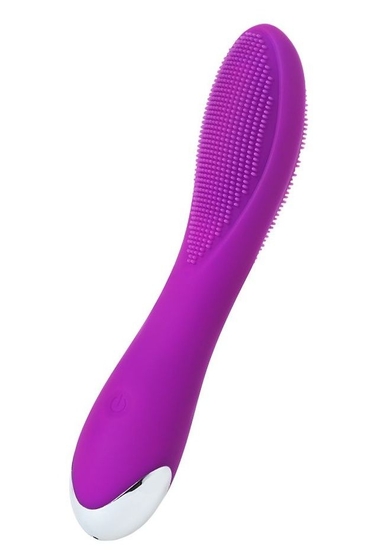 Фиолетовый вибратор с ресничками Jos Desi - 18,5 см. - фото, цены