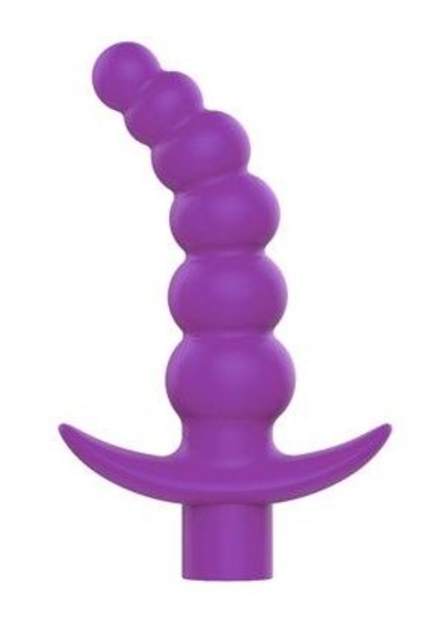 Фиолетовая вибрирующая анальная елочка Sweet Toys - 10,8 см. - фото, цены