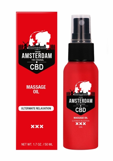 Стимулирующее массажное масло Cbd from Amsterdam Massage Oil - 50 мл. - фото, цены