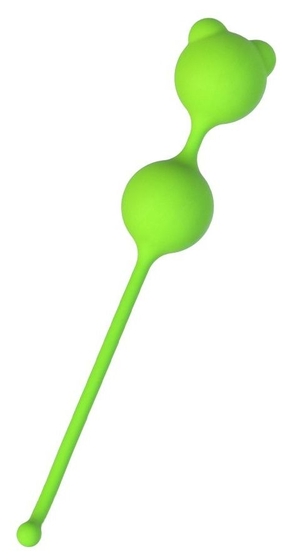Зеленые вагинальные шарики A-Toys с ушками - фото, цены