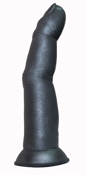 Черный анальный стимулятор в виде пальца на присоске - 15 см. - фото, цены
