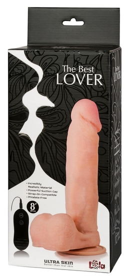 Реалистичный вибратор The Best Lover 8 на присоске - 22 см. - фото, цены