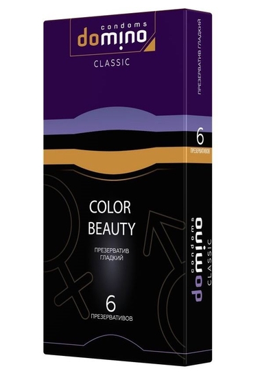 Разноцветные презервативы Domino Classic Colour Beauty - 6 шт. - фото, цены