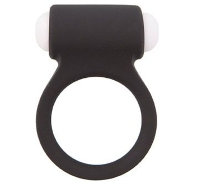 Чёрное эрекционное виброкольцо Lit-up Silicone Stimu Ring 3 Black - фото, цены