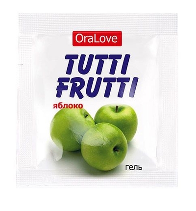 Саше гель-смазки Tutti-frutti с яблочным вкусом - 4 гр. - фото, цены