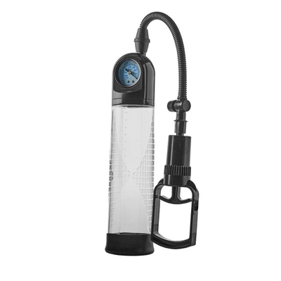 Прозрачная вакуумная помпа с манометром Deluxe Penis Pump - фото, цены