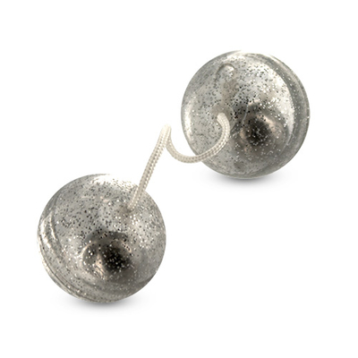 Вагинальные шарики с блёстками Silver Magic Balls - фото, цены