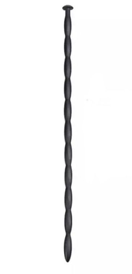 Черный уретральный силиконовый стимулятор - 30 см. - фото, цены