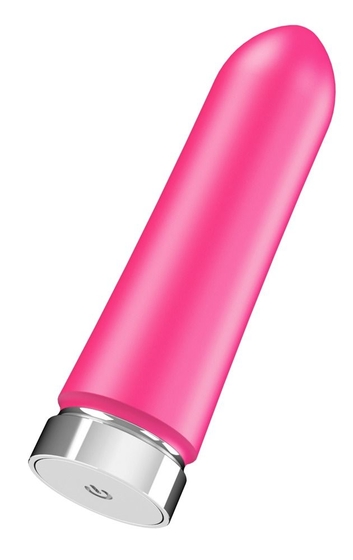 Розовая перезаряжаемая вибропуля VeDO Bam - 9,7 см. - фото, цены