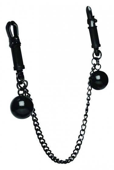 Зажимы для сосков с утяжелителями и цепочкой Clamps with Ball Weights and Chain - фото, цены