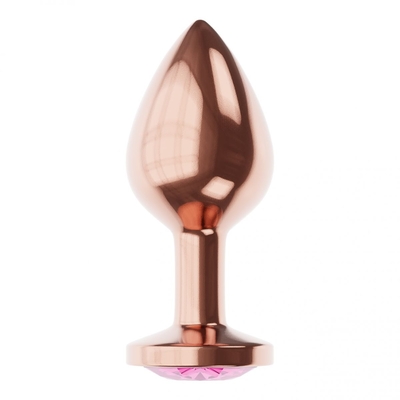 Пробка цвета розового золота с лиловым кристаллом Diamond Quartz Shine S - 7,2 см. - фото, цены