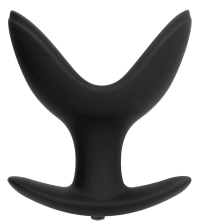 Черная анальная пробка-эспандер Split 6 - 10,5 см. - фото, цены