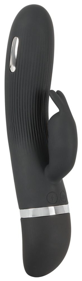 Черный вибратор-кролик с электростимуляцией E-Stim Rabbit Vibrator - 19,3 см. - фото, цены