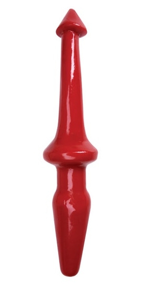 Красный двусторонний фаллос Lil Devil - 24 см. - фото, цены