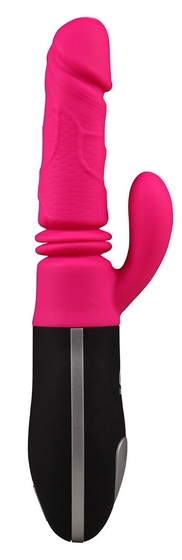 Ярко-розовый вибростимулятор-кролик для зоны G Pink Punch - 28,1 см. - фото, цены
