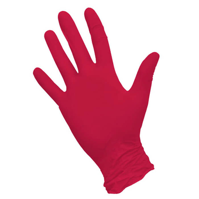 Красные нитриловые перчатки Nitrimax размера L - 100 шт.(50 пар) - фото, цены