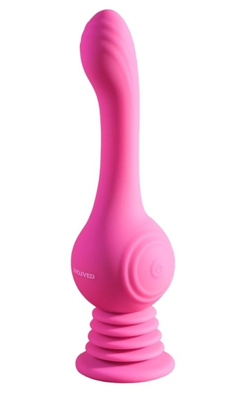 Розовый вибромассажер Gyro Vibe для зоны G - 24 см. - фото, цены