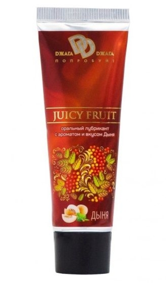 Интимный съедобный лубрикант Juicy Fruit с ароматом дыни - 30 мл. - фото, цены