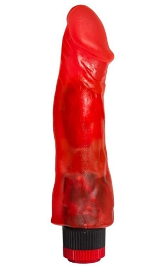 Красный реалистичный вибратор №27 - 19,5 см. - фото, цены