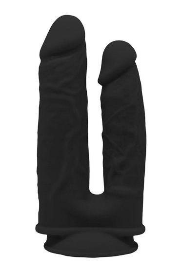 Черный анально-вагинальный фаллоимитатор Double Penetrator - 19,5 см. - фото, цены