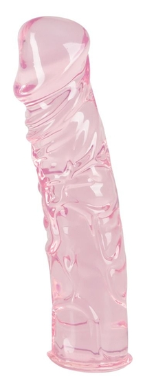 Нежно-розовый гелевый фаллоимитатор Rosy Quartz - 18 см. - фото, цены