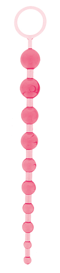 Розовая анальная цепочка - 26,7 см. - фото, цены