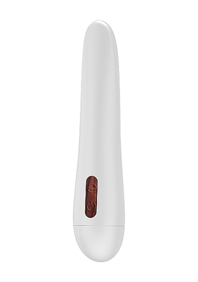 Гладкий белый вибростимулятор Hada - 16,8 см. - фото, цены