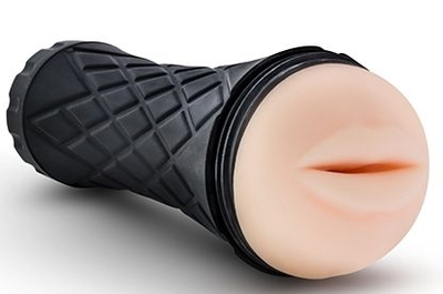 Телесный мастурбатор-ротик в колбе The Torch Luscious Lips - фото, цены