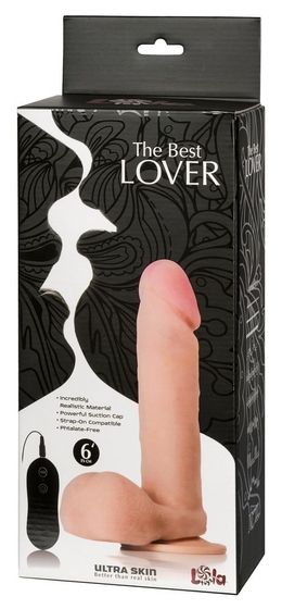 Реалистичный вибратор The Best Lover 6 с присоской - 20 см. - фото, цены