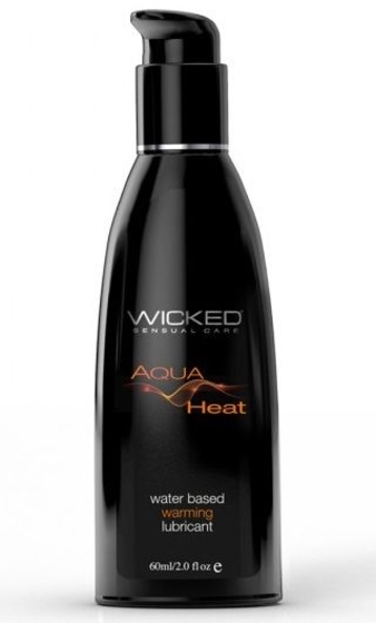 Согревающий лубрикант на водной основе Wicked Aqua Heat - 60 мл. - фото, цены