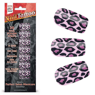 Набор лаковых полосок для ногтей Фиолетовый леопард Nail Foil - фото, цены