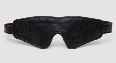 Черная плотная маска на глаза Bound to You Faux Leather Blindfold - фото, цены